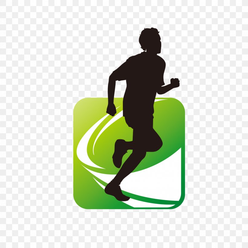 Logo Running Sport Silhouette, PNG, 1181x1181px, Logo, Athlete, Athletics, Brand, Green Download Free