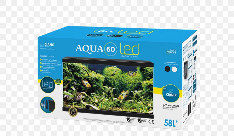 Light-emitting Diode Aquarium Ciano Aqua Lighting, PNG, 1200x700px, Light, Aqua, Aquarium, Aquariums, Ciano Aqua Download Free