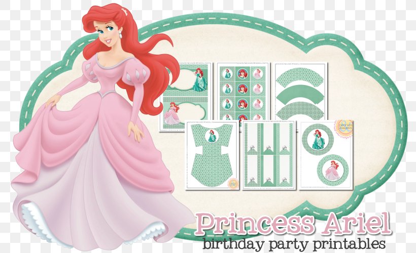 Ariel Minnie Mouse Party Birthday Convite, PNG, 800x500px, Watercolor, Cartoon, Flower, Frame, Heart Download Free
