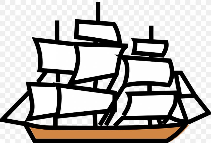 Clip Art Openclipart Sailing Ship Sailboat, PNG, 960x650px, Ship, Artwork, Black And White, Caravel, Line Art Download Free
