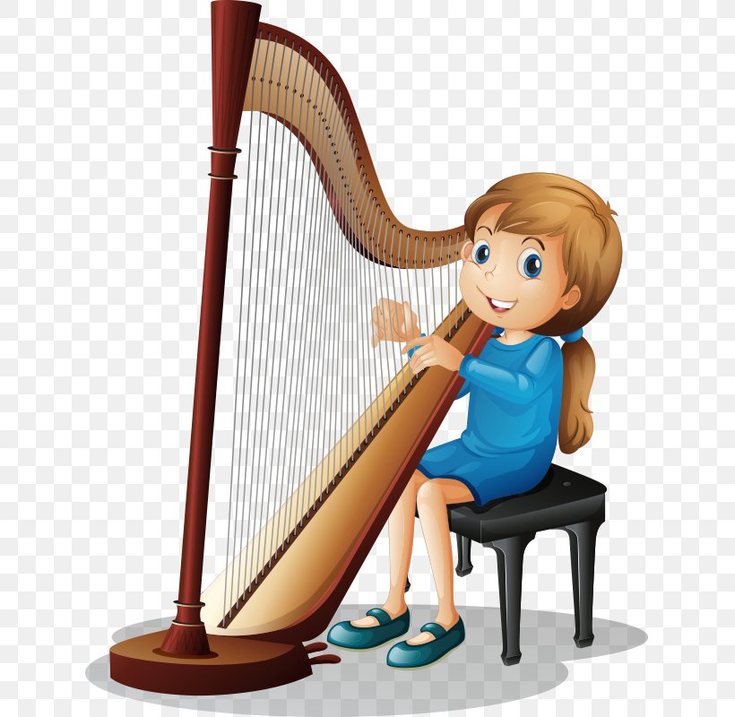 Harp Royalty-free Musical Instrument Illustration, PNG, 800x800px, Watercolor, Cartoon, Flower, Frame, Heart Download Free