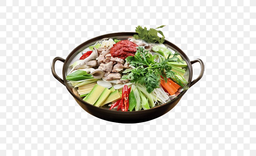 Hot Pot Jeongol Gopchang Bulgogi Budae Jjigae, PNG, 500x500px, Hot Pot, Asian Food, Budae Jjigae, Bulgogi, Canh Chua Download Free