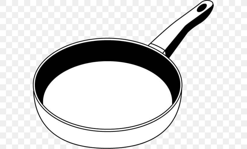 Frying Pan Cookware Cartoon Clip Art, PNG, 601x495px, Frying Pan, Black And White, Cartoon, Casserola, Cookware Download Free