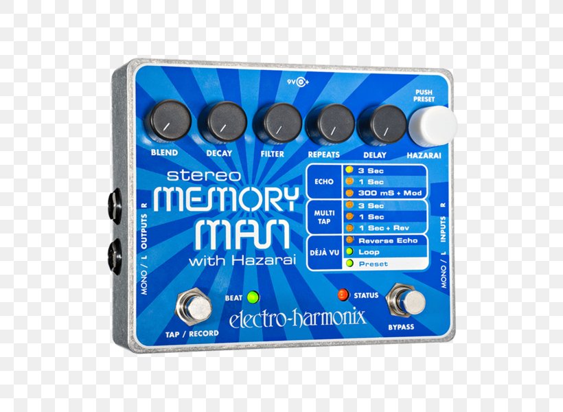 Electro-Harmonix Stereo Memory Man Effects Processors & Pedals Delay Electro-Harmonix Deluxe Memory Man XO, PNG, 600x600px, Watercolor, Cartoon, Flower, Frame, Heart Download Free