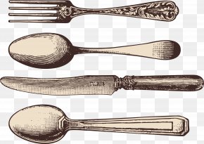 Picture Knife And Fork Spoon Material Free To Pull - Fork Tableware Spoon Download PNG