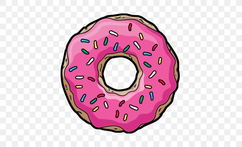 The Simpsons: Tapped Out Homer Simpson Donuts Bart Simpson Marge Simpson, PNG, 500x500px, Simpsons Tapped Out, Bart Simpson, Donuts, Drawing, Fried Dough Download Free
