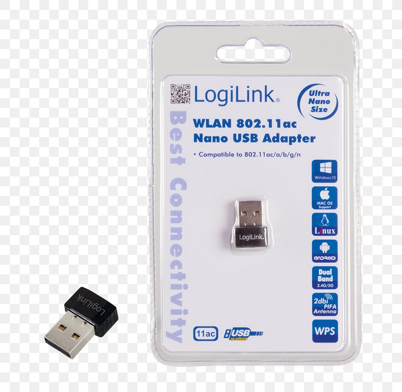 Adapter IEEE 802.11ac Wireless LAN USB Flash Memory, PNG, 800x800px, Adapter, Cable, Data Storage Device, Data Transfer Cable, Device Driver Download Free