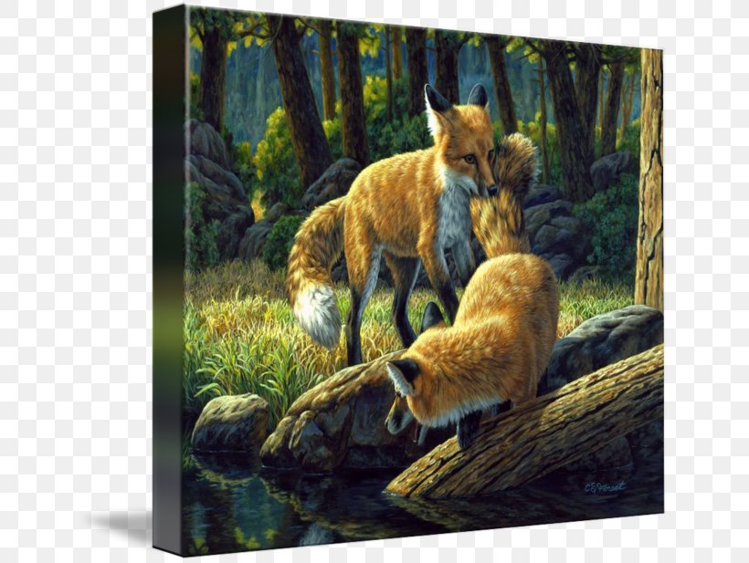 Red Fox The Foxes Oil Painting Watercolor Painting, PNG, 650x617px, Red Fox, Art, Carnivoran, Cat Like Mammal, Dhole Download Free