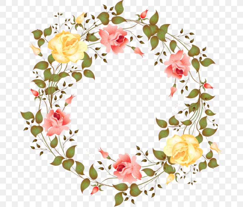 Watercolour Flowers Wreath Watercolor Painting, PNG, 684x699px, Watercolour Flowers, Branch, Christmas, Cut Flowers, Drawing Download Free