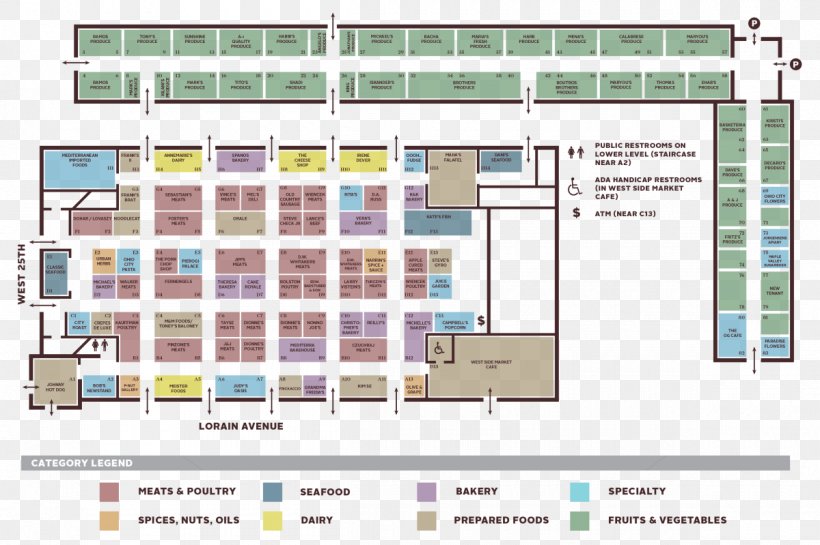 West Side Market Floor Plan House Building Map, PNG, 1200x799px, West Side Market, Area, Building, Business, Diagram Download Free