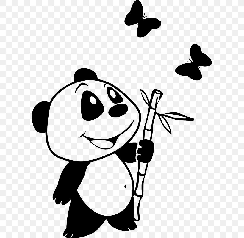 Giant Panda Sticker Wall Decal Adhesive Bear, PNG, 800x800px, Watercolor, Cartoon, Flower, Frame, Heart Download Free