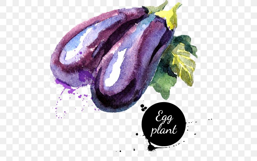 Vegetable Watercolor Painting Eggplant, PNG, 532x514px, Vegetable, Carrot, Eggplant, Food, Fruit Download Free