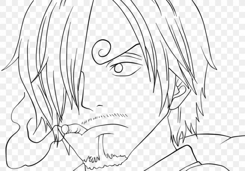 Vinsmoke Sanji Roronoa Zoro Line Art Drawing One Piece, PNG, 900x629px, Watercolor, Cartoon, Flower, Frame, Heart Download Free