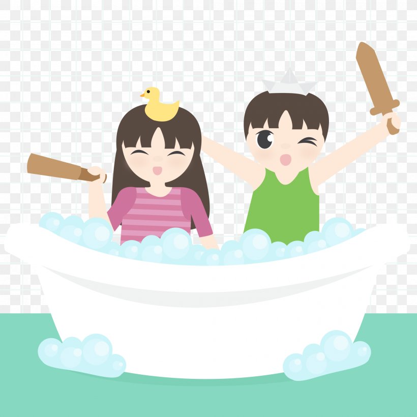 Vector Graphics Illustration Image Design, PNG, 2000x2000px, Cartoon, Art, Baths, Bubble Bath, Child Download Free