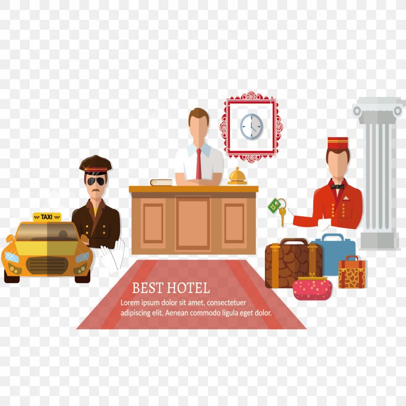 Hotel Concierge Motel Illustration, PNG, 1240x1240px, Hotel, Apartment Hotel, Banner, Cartoon, Concierge Download Free