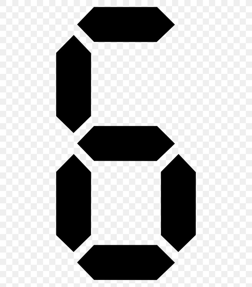 Seven-segment Display Display Device Clip Art, PNG, 500x932px, Sevensegment Display, Area, Black, Black And White, Display Device Download Free