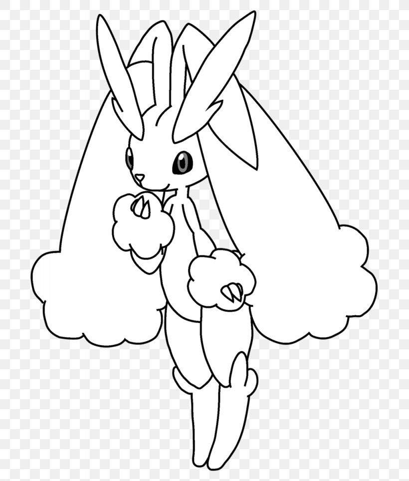 Domestic Rabbit Lopunny Pikachu Buneary Pokémon, PNG, 1024x1205px, Watercolor, Cartoon, Flower, Frame, Heart Download Free
