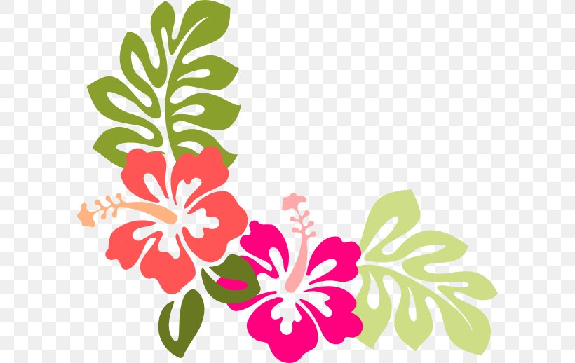 Hawaiian Hibiscus Flower Clip Art, PNG, 600x518px, Hawaii, Aloha, Artwork, Branch, Cut Flowers Download Free