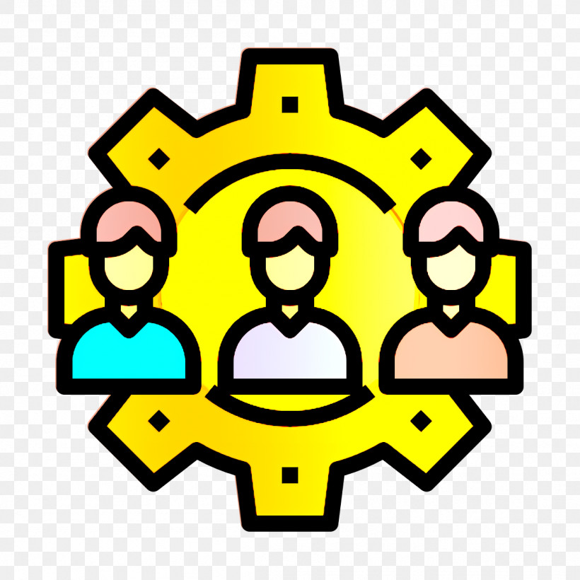 Management Icon Team Icon, PNG, 1152x1152px, Management Icon, Line, Team Icon, Yellow Download Free