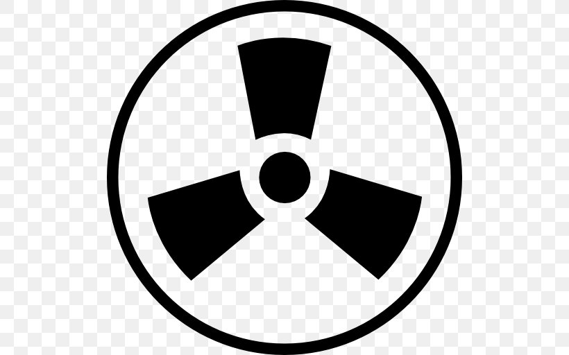 Radioactive Decay Symbol Radiation Clip Art, PNG, 512x512px, Radioactive Decay, Area, Biological Hazard, Black And White, Brand Download Free