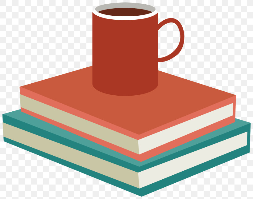Stack Of Books - Stack Of Books With A Coffee Mug PNG