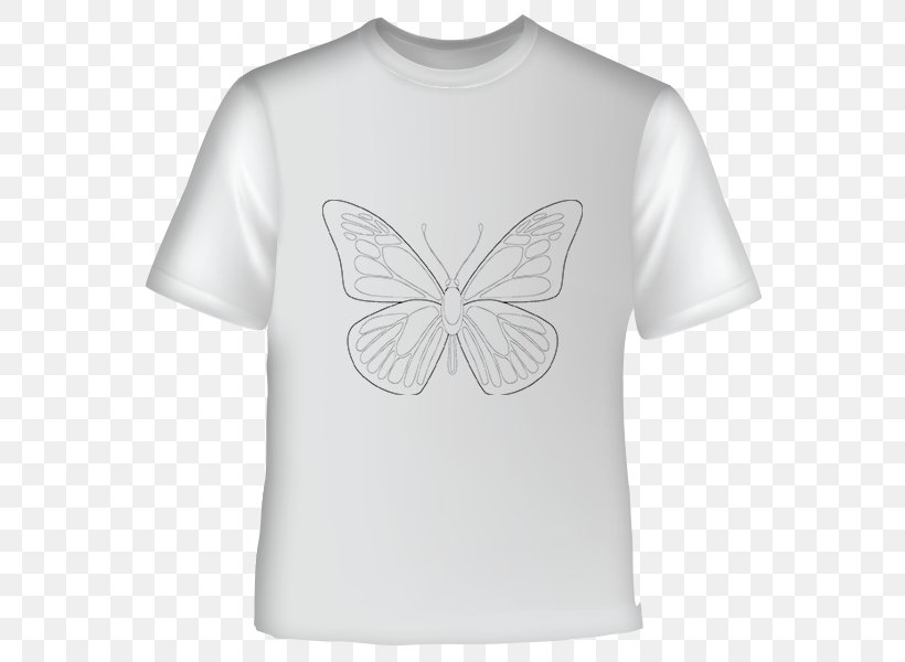 T-shirt Coloring Book Sleeve Polo Shirt, PNG, 600x600px, Tshirt, Book, Butterfly, Child, Clothing Download Free