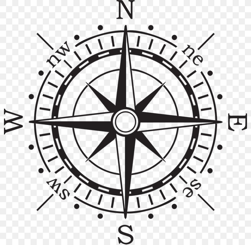 North Compass, PNG, 800x800px, North, Area, Bicycle Part, Bicycle Wheel, Black And White Download Free