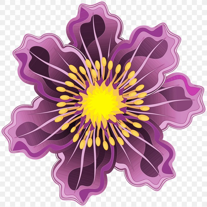 Purple Flower Violet Petal Plant, PNG, 2994x3000px, Watercolor, Flower, Flowering Plant, Paint, Passion Flower Download Free