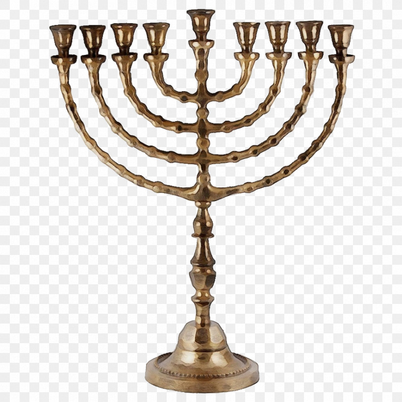 Hanukkah, PNG, 886x886px, Watercolor, Brass, Bronze, Candle Holder, Event Download Free