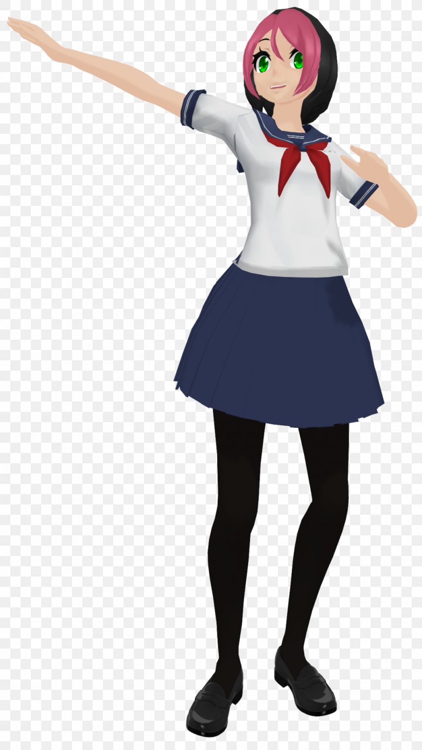 Osu! Yandere Simulator Information Character, PNG, 1024x1820px, Watercolor, Cartoon, Flower, Frame, Heart Download Free