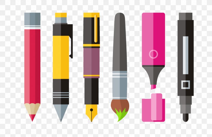 Paper Marker Pen Pencil Painting, PNG, 897x581px, Paper, Ballpoint Pen, Drawing, Flat Design, Fountain Pen Download Free