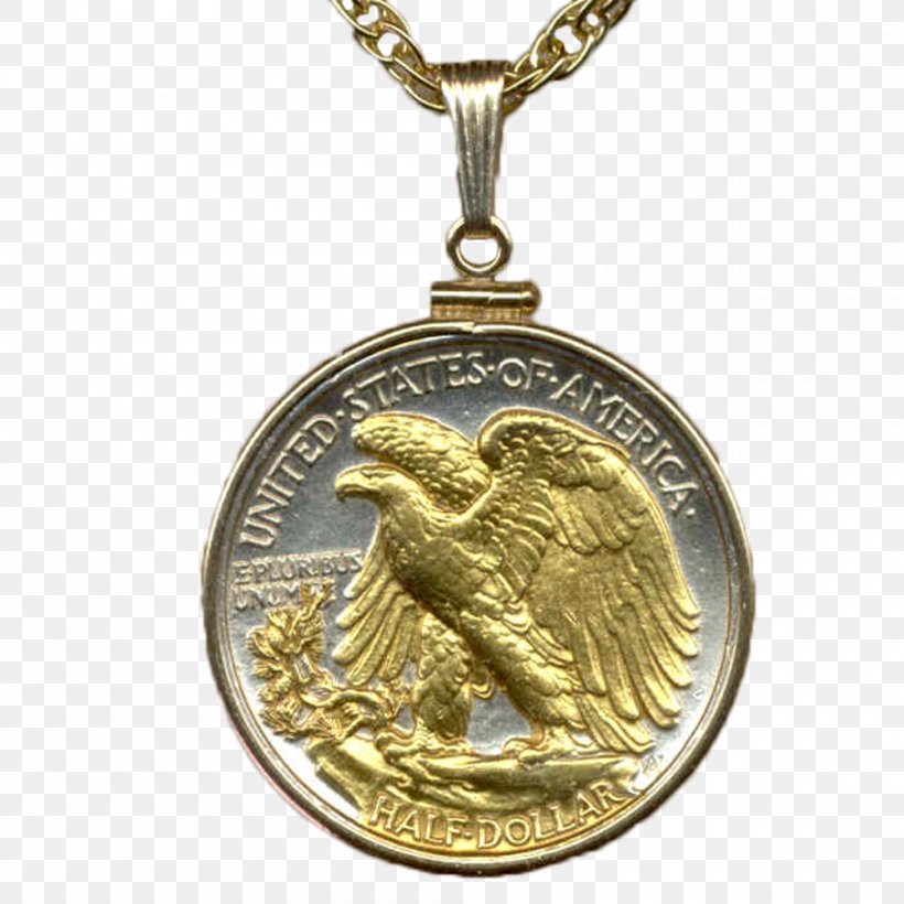 Locket Bronze Medal Coin Walking Liberty Half Dollar, PNG, 1000x1000px, Locket, Brass, Bronze, Bronze Medal, Coin Download Free