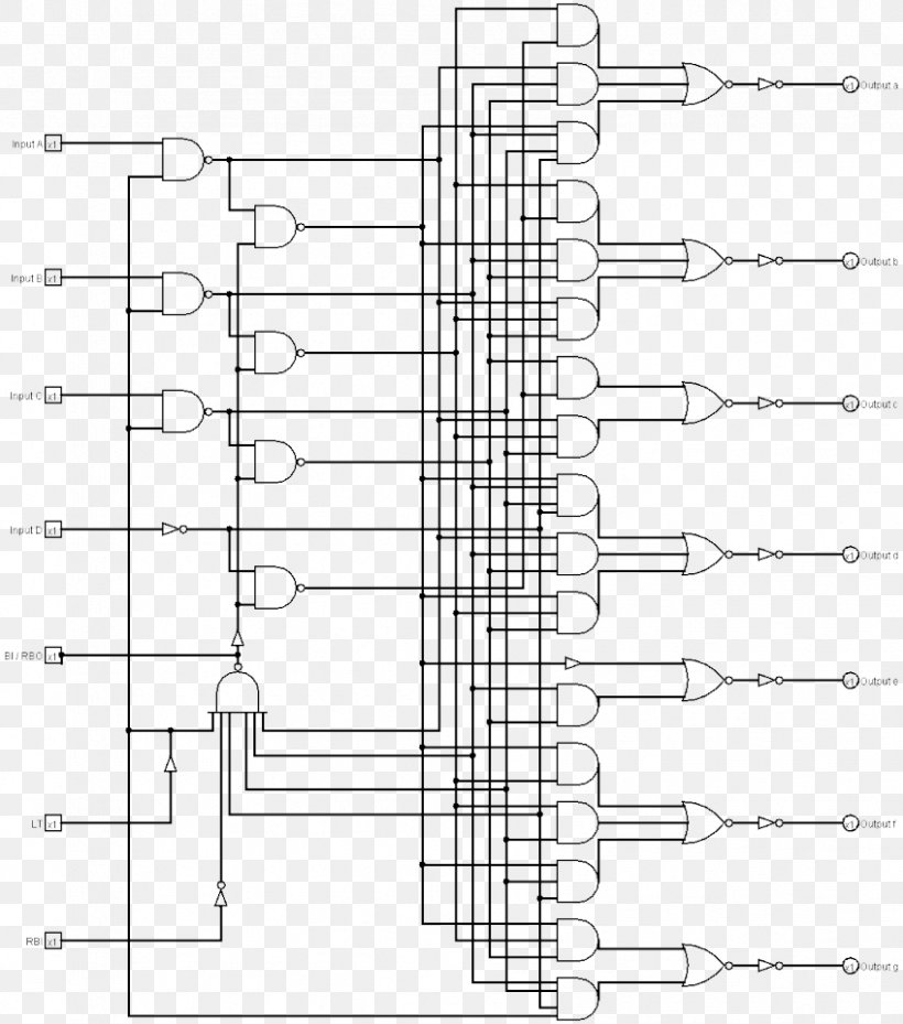 7 Segment Display Logic Diagram 7 Segment Decoder Implementation Truth Table Logisim Diagram 0819