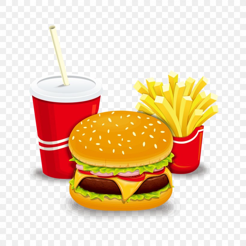 Hamburger Hot Dog French Fries Fast Food Cheeseburger, PNG, 1000x1000px, Hamburger, Advertising, American Food, Cheeseburger, Cuisine Download Free
