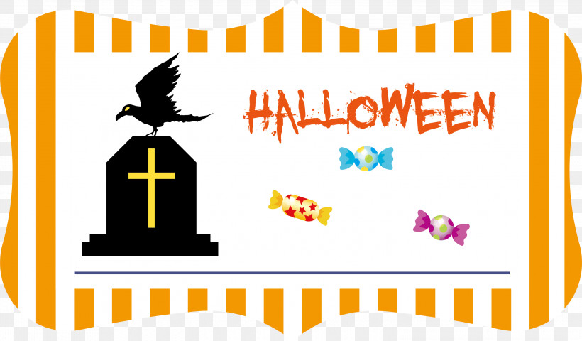 Happy Halloween Halloween, PNG, 3000x1758px, Happy Halloween, Geometry, Halloween, Happiness, Line Download Free