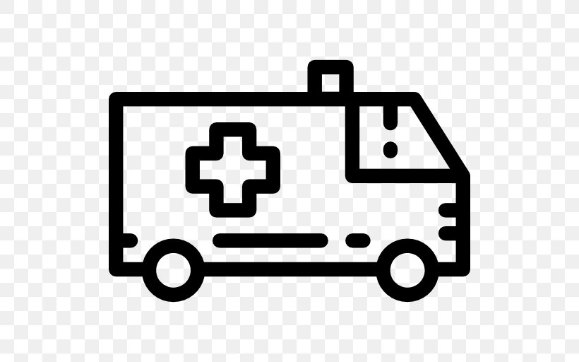 Ambulance Royalty-free Clip Art, PNG, 512x512px, Ambulance, Area, Black And White, Emergency Service, Flat Design Download Free