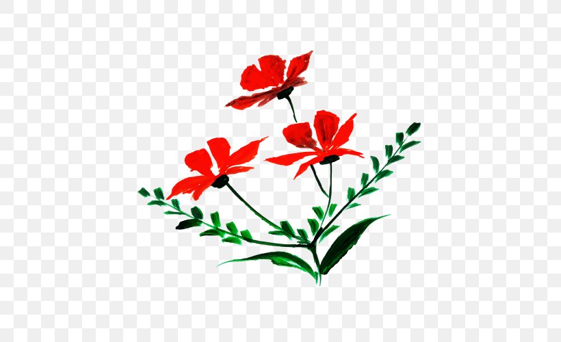 Flower Flowering Plant Red Plant Petal, PNG, 500x500px, Flower, Coquelicot, Flowering Plant, Pedicel, Petal Download Free