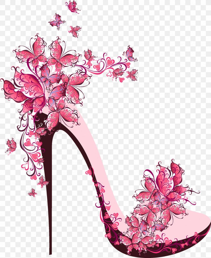 High-heeled Footwear Shoe Stock Photography Clip Art, PNG, 1300x1589px, High Heeled Footwear, Ballet Flat, Blossom, Clothing, Floral Design Download Free
