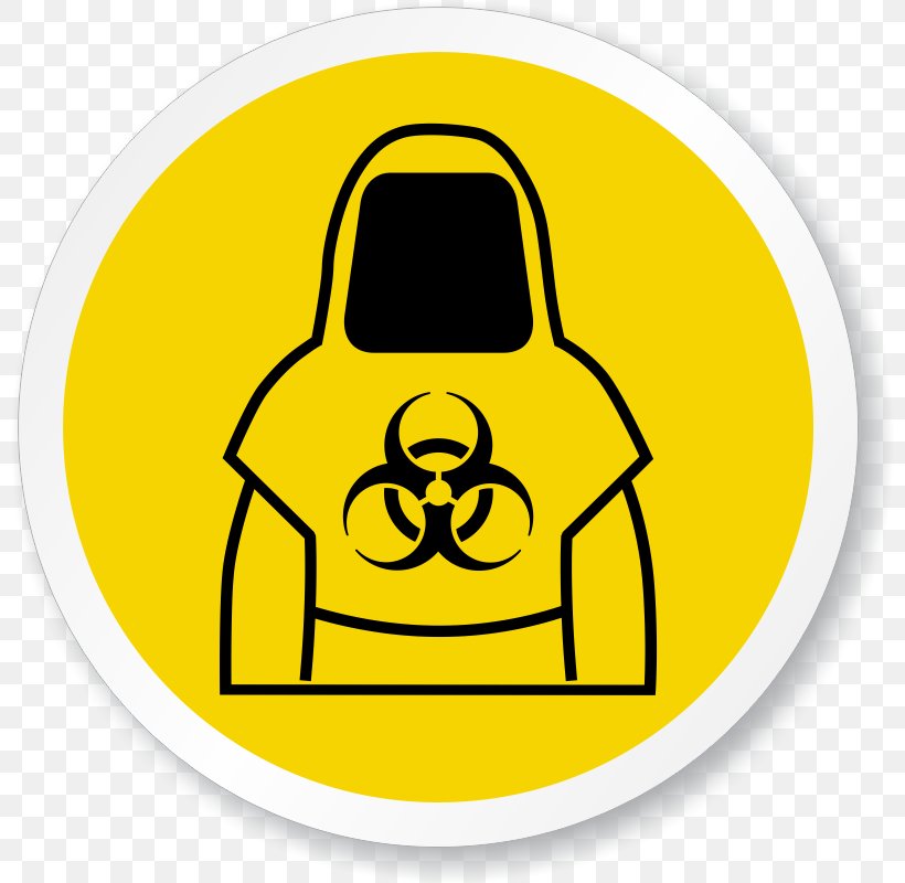 Biological Hazard Symbol Sign Personal Protective Equipment Biosafety Level, PNG, 800x800px, Biological Hazard, Area, Biosafety, Biosafety Level, Clothing Download Free