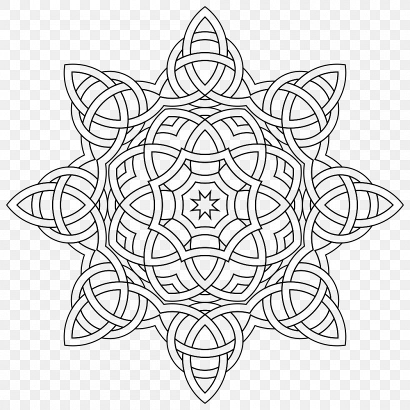 Celtic Knot Drawing Visual Arts Pattern, PNG, 1000x1000px, Celtic Knot, Area, Art, Black, Black And White Download Free