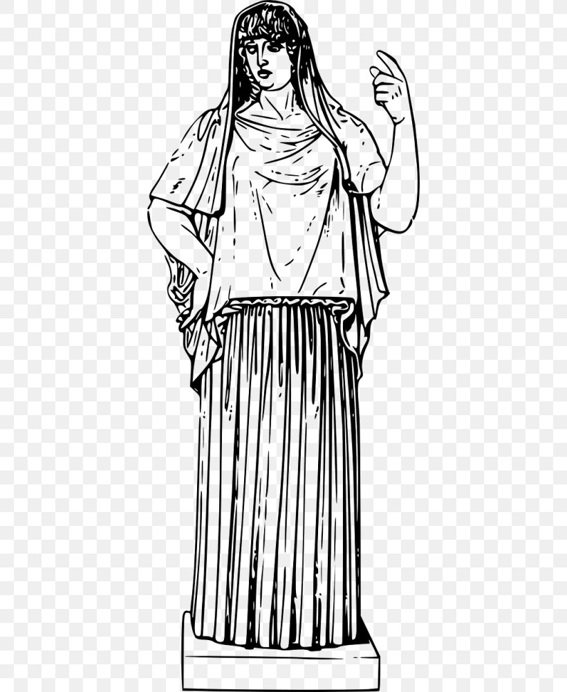 Book Illustration, PNG, 500x1000px, Hestia, Blackandwhite, Clothing, Coloring Book, Day Dress Download Free