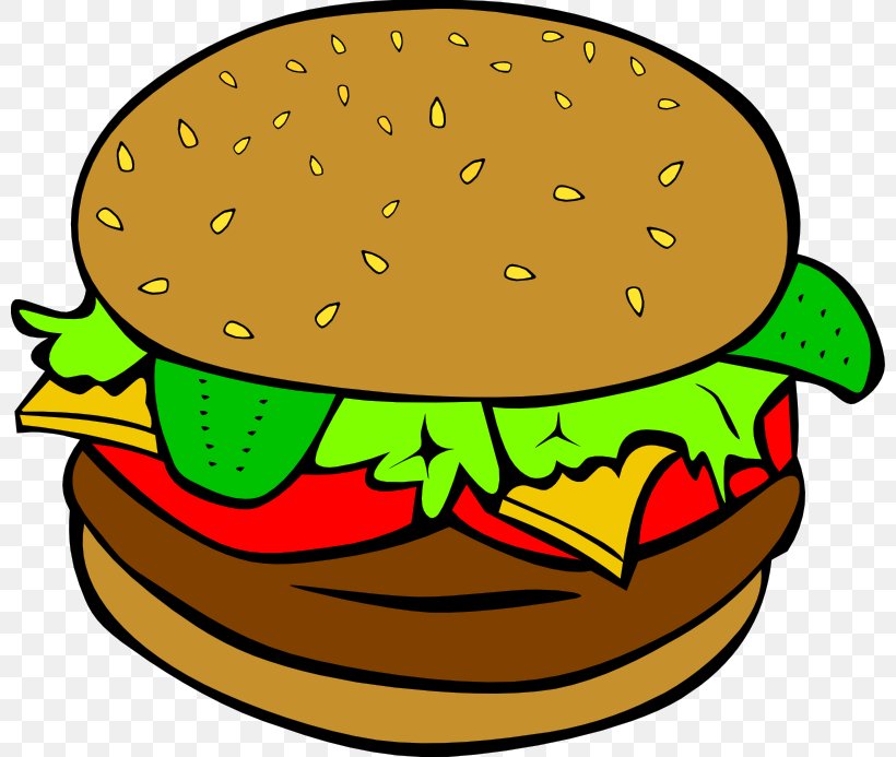 Hamburger Hot Dog Junk Food Take-out Fast Food, PNG, 800x693px, Hamburger, Artwork, Beak, Cheeseburger, Chinese Cuisine Download Free