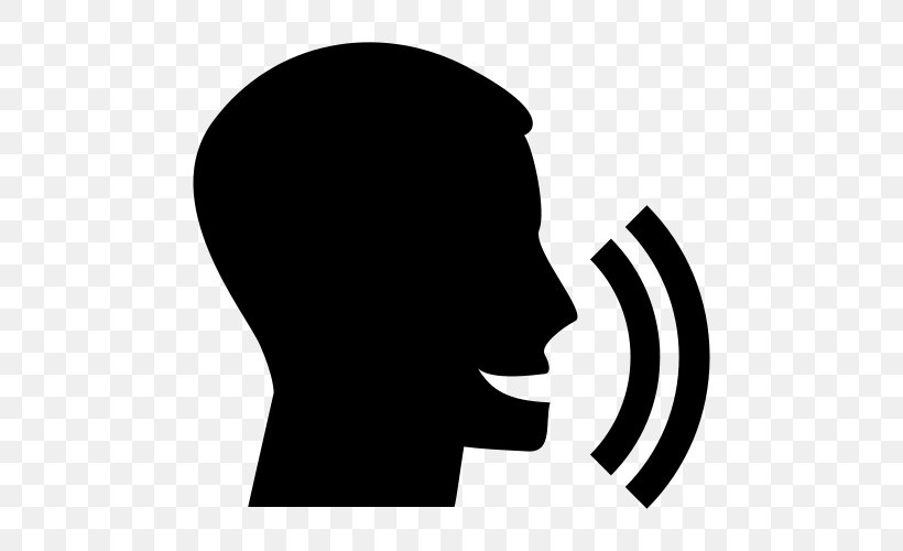 Speech Recognition Conversation English Passive Voice, PNG, 500x500px, Speech, Active Voice, Black, Black And White, Conversation Download Free