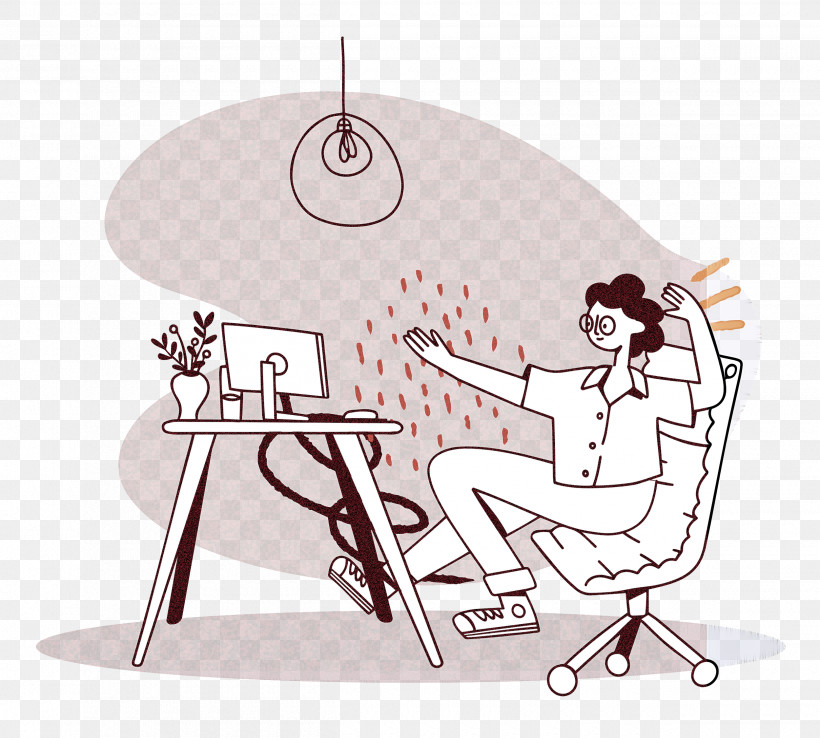 Work Station, PNG, 2500x2253px, Cartoon, Chair, Geometry, Line, Mathematics Download Free
