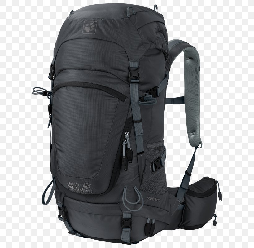 Backpack Jack Wolfskin Hiking T-shirt Clothing, PNG, 800x800px, Backpack, Backpacking, Bag, Berghaus, Black Download Free