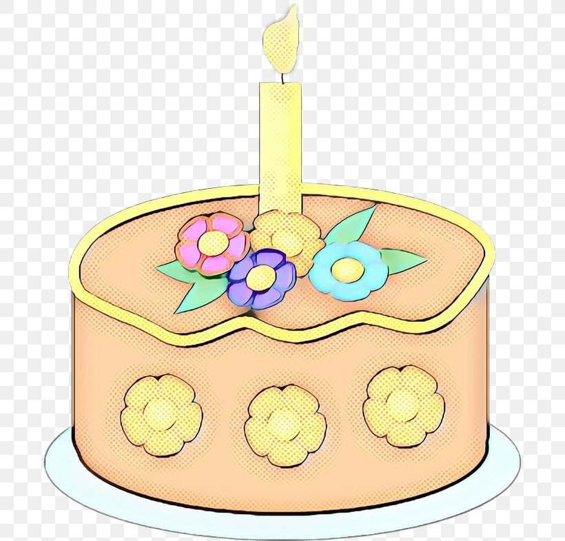 Cartoon Birthday Cake, PNG, 694x785px, Pop Art, Birthday Candle, Cake, Food, Retro Download Free
