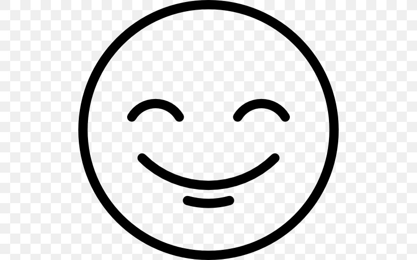 Smiley Emoticon, PNG, 512x512px, Smiley, Area, Black And White, Emoticon, Face Download Free