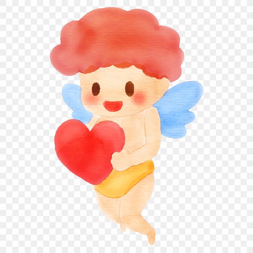 Watercolor Painting Character Download, PNG, 1400x1400px, Watercolor Painting, Cartoon, Character, Cupid, Designer Download Free