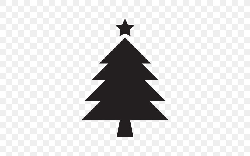 Christmas Tree Symbol Clip Art, PNG, 512x512px, Christmas Tree, Black And White, Christmas, Christmas Decoration, Christmas Ornament Download Free