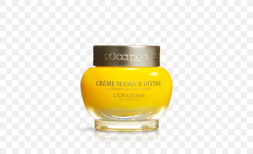 L'Occitane En Provence L'Occitane Immortelle Divine Cream Lip Balm Moisturizer, PNG, 500x500px, Lip Balm, Antiaging Cream, Cosmetics, Cream, Face Download Free
